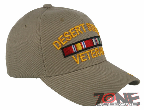 NEW! DESERT STORM VETERAN MILITARY BALL CAP HAT TAN – AceZone.com