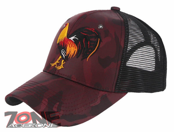 BIG COCK ROOSTER FIGHT MESH TRUCKER SNAPBACK BALL CAP HAT