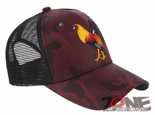 BIG COCK ROOSTER FIGHT MESH TRUCKER SNAPBACK BALL CAP HAT