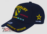 NEW! US ARMY 1ST CAVALRY VIETNAM VETERAN RIBBON BAR BALL CAP HAT BLACK