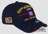 NEW! US ARMY 82ND AIRBORNE VIETNAM VETERAN RIBBON BAR BALL CAP HAT BLACK