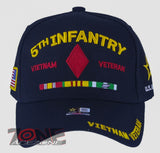 NEW! US ARMY 5TH INFANTRY DIVISION VIETNAM VETERAN RIBBON BAR CAP HAT BLACK