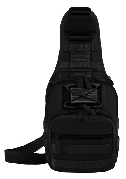 East West USA Tactical Shoulder Sling Trail Walker Utility Bag RT517 BLACK