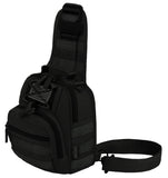 East West USA Tactical Shoulder Sling Trail Walker Utility Bag RT517 BLACK