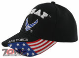 NEW! USAF AIR FORCE ROUND FRONT VETERAN BALL CAP HAT BLUE