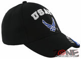 NEW! USAF AIR FORCE ROUND FRONT VETERAN BALL CAP HAT BLUE