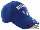 NEW! USAF AIR FORCE WING SIDE USA FLAG BALL CAP HAT BLUE