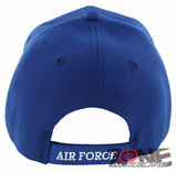 NEW! USAF AIR FORCE WING SIDE USA FLAG BALL CAP HAT BLUE