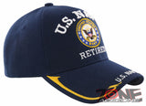 NEW! US NAVY RETIRED USN BIG ROUND SIDE LINE CAP HAT NAVY