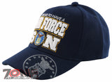 NEW! USAF PROUD TO HAVE A AIR FORCE SON BALL CAP HAT NAVY