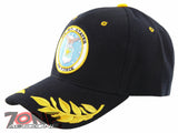 NEW! USAF AIR FORCE GOLD LEAF CAP HAT BLACK