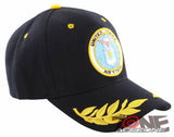 NEW! USAF AIR FORCE GOLD LEAF CAP HAT BLACK