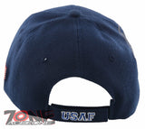 NEW! US AIR FORCE USAF WING VETERAN LEAF SHADOW CAP HAT NAVY