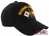 NEW! US ARMY SIGNAL CORPS BALL CAP HAT ALL BLACK