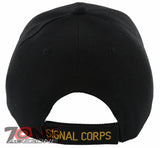 NEW! US ARMY SIGNAL CORPS SIDE LINE BALL CAP HAT BLACK