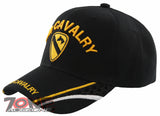 NEW! US ARMY AIR CAVALRY SIDE LINE BALL CAP HAT BLACK