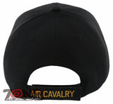 NEW! US ARMY AIR CAVALRY SIDE LINE BALL CAP HAT BLACK