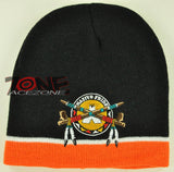 NEW NATIVE PRIDE PEACE PIPES BEANIE KNIT CAP SKULL WN ORANGE