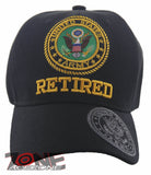 NEW! US ARMY RETIRED SIDE SHADOW CAP HAT BLACK