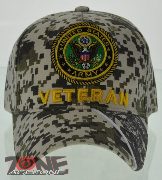 NEW! US ARMY VETERAN SIDE SHADOW CAP HAT CAMO