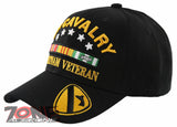 NEW! US ARMY 1ST CAVALRY VIETNAM VETERAN BALL CAP HAT BLACK