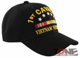 NEW! US ARMY 1ST CAVALRY VIETNAM VETERAN BALL CAP HAT BLACK