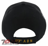 NEW! US ARMY PARATROOPER BRIGADE 173RD AIRBORNE BALL CAP HAT BLACK