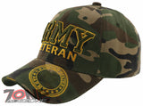 NEW! US ARMY STRONG VETERAN SIDE ROUND BALL CAP HAT GREEN CAMO