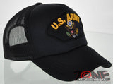 NEW! MESH US ARMY BALL CAP HAT BLACK