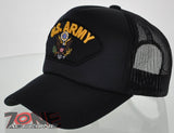 NEW! MESH US ARMY BALL CAP HAT BLACK