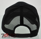 NEW! MESH US ARMY BALL CAP HAT BLACK