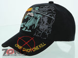 NEW! SNIPER ONE SHOT ONE KILL CAP HAT BLACK