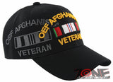 NEW! OEF AFGHANISTAN VETERAN BALL CAP HAT BLACK