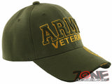 NEW! US ARMY STRONG VETERAN SIDE ROUND BALL CAP HAT OLIVE