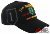 NEW! US ARMY 1ST INFANTRY VIETNAM VETERAN MILITARY BALL CAP HAT BLACK