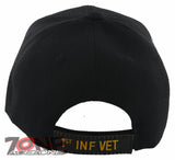 NEW! US ARMY 1ST INFANTRY VIETNAM VETERAN MILITARY BALL CAP HAT BLACK