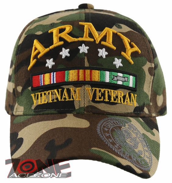 NEW! US ARMY STRONG SHADOW VIETNAM VETERAN CAP HAT GREEN CAMO