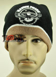 NEW ROUND NATIVE PRIDE EAGLE FEATHER BEANIE KNIT CAP SKULL WN KHAKI