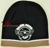 NEW ROUND NATIVE PRIDE EAGLE FEATHER BEANIE KNIT CAP SKULL WN KHAKI