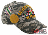 DESERT STORM VETERAN ODS VET GOLD MEDAL CM BALL CAP HAT CAMO