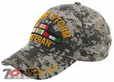 DESERT STORM VETERAN ODS VET GOLD MEDAL CM BALL CAP HAT CAMO