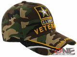 NEW! US ARMY STAR VETERAN SIDE LINE BALL CAP HAT GREEN CAMO