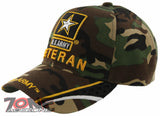 NEW! US ARMY STAR VETERAN SIDE LINE BALL CAP HAT GREEN CAMO