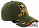 NEW! US ARMY STAR VETERAN SIDE LINE BALL CAP HAT OLIVE