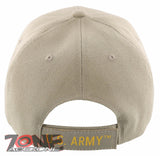 NEW! US ARMY STAR VETERAN SIDE LINE BALL CAP HAT TAN