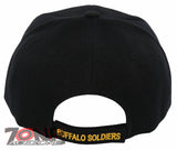 NEW! BUFFALO SOLDIERS AMERICAN HEROES 1866-1944 BIG SHADOW CAP HAT BLACK