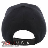 NEW! EAGLE USA FLAG BALL CAP HAT BLACK