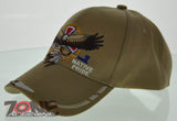 NEW! NATIVE PRIDE EAGLE FEATHER CAP HAT N2 TAN