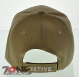 NEW! NATIVE PRIDE EAGLE FEATHER CAP HAT N2 TAN