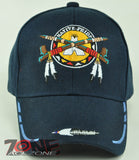 NEW! NATIVE PRIDE PEACE PIPES CAP HAT NAVY